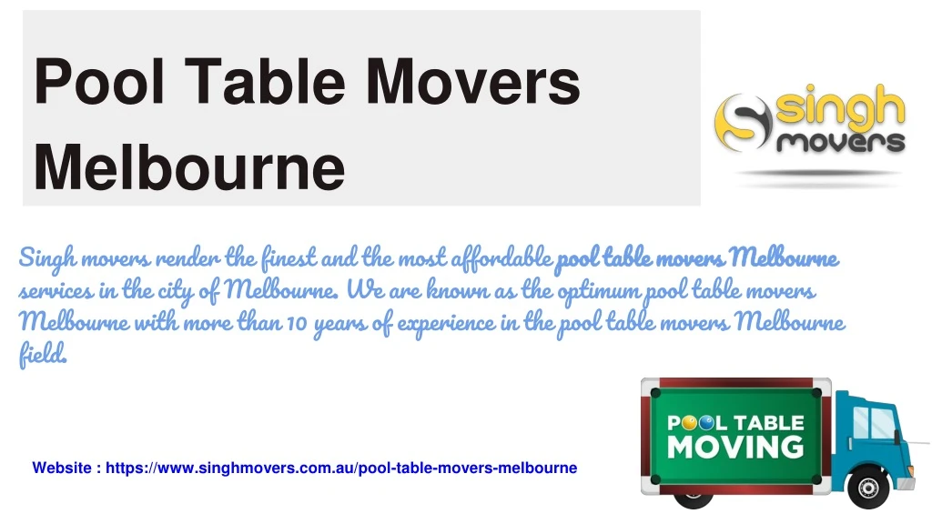 pool table movers melbourne n.