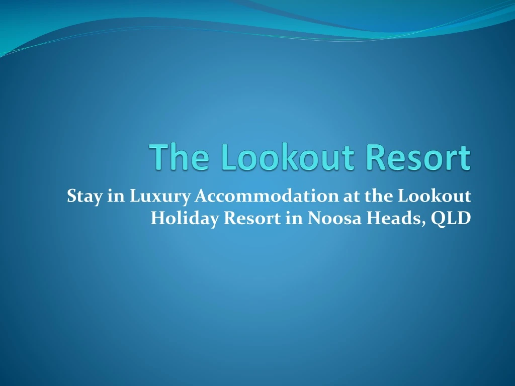 the lookout resort n.