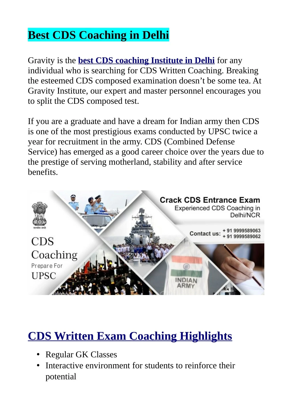 best cds coaching in delhi n.