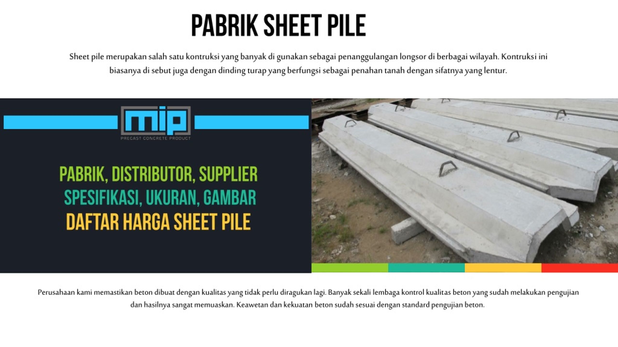 PPT - Daftar Harga & Ukuran Sheet Pile Beton Pracetak ☎ (021) 2957 2295 ...