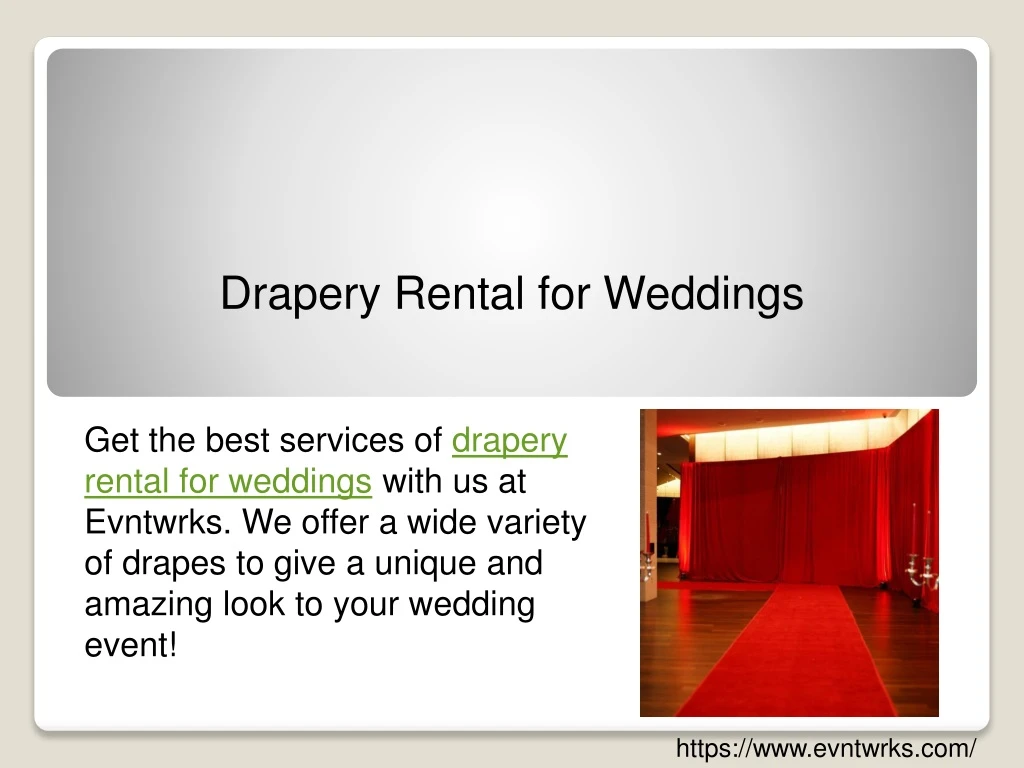 drapery rental for weddings n.