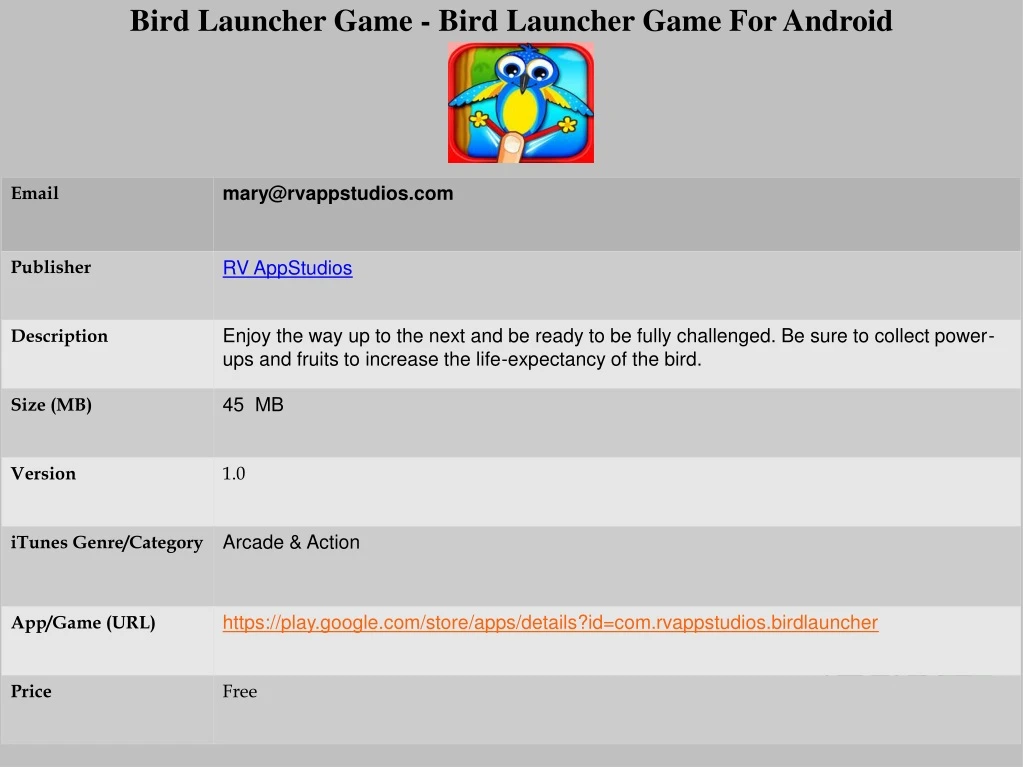 bird launcher game bird launcher game for android n.