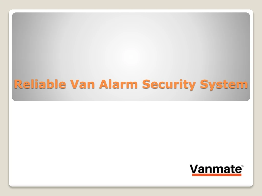 reliable van alarm security system n.