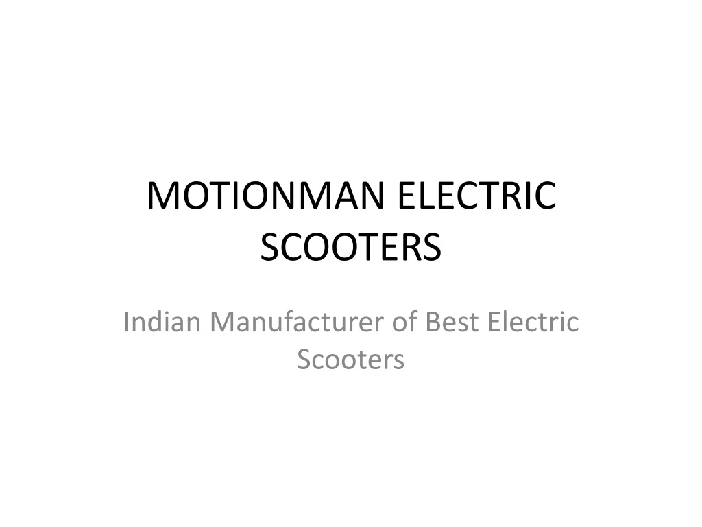 motionman electric scooters n.