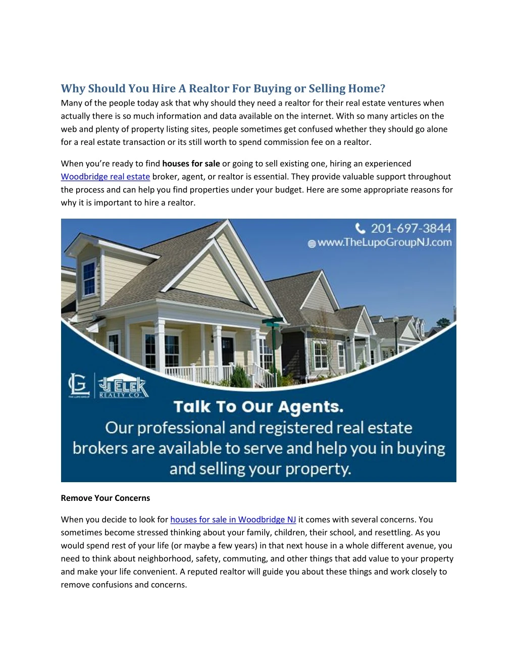 why should you hire a realtor for buying n.