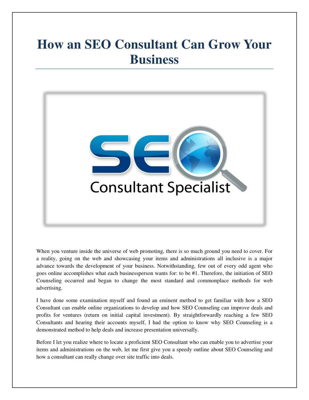 how an seo consultant can grow your business n.