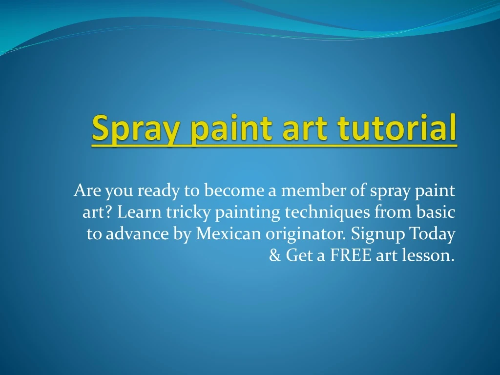 spray paint art tutorial n.