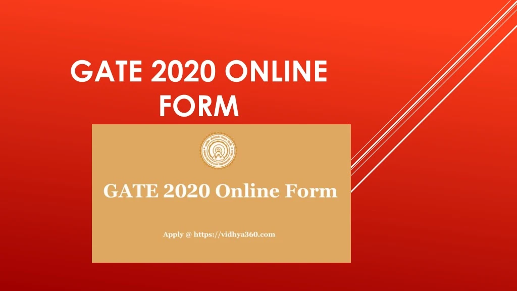 gate 2020 online form n.