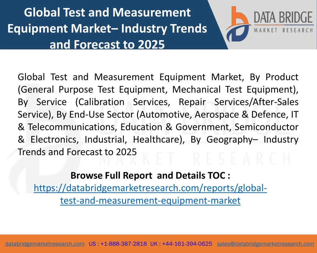 global test and measurement equipment market n.