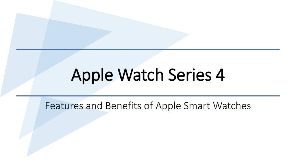 features and benefits of apple smart watches n.