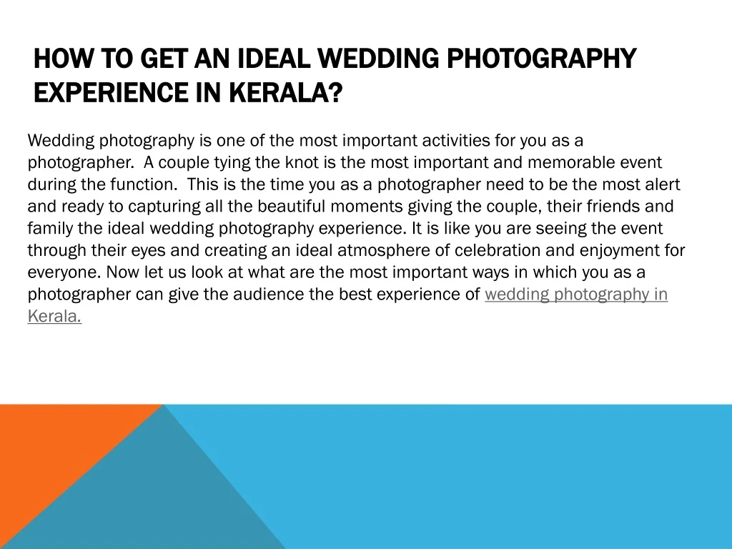 how to get an ideal wedding photography experience in kerala n.