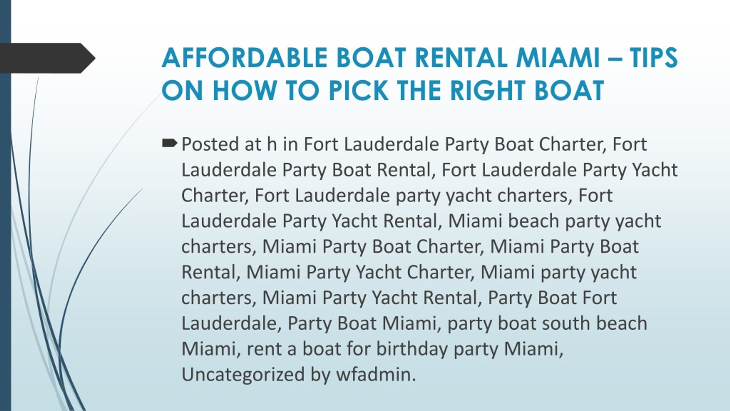 PPT - Party Boat Miami Beach - waterfantaseas PowerPoint Presentation ...