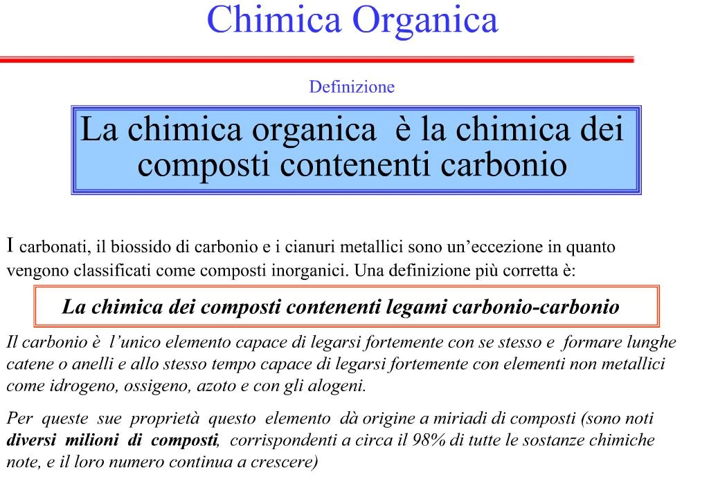 Chimica Organica Dal Carbonio Alle Biomolecole Ottava Edizione Soluzioni PPT - Chimica Organica Definizione La chimica organica la chimica dei