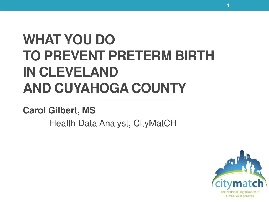 what you do to prevent preterm birth in cleveland and cuyahoga county n.