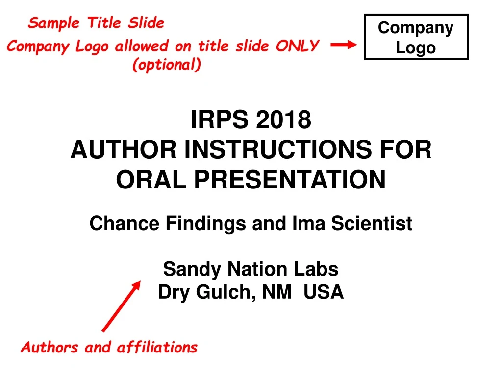 irps 2018 author instructions for oral presentation n.