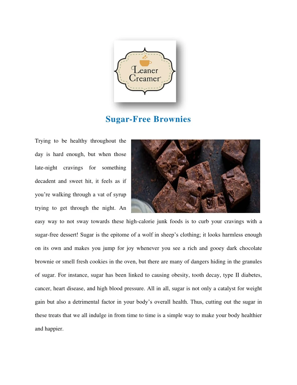 sugar free brownies n.