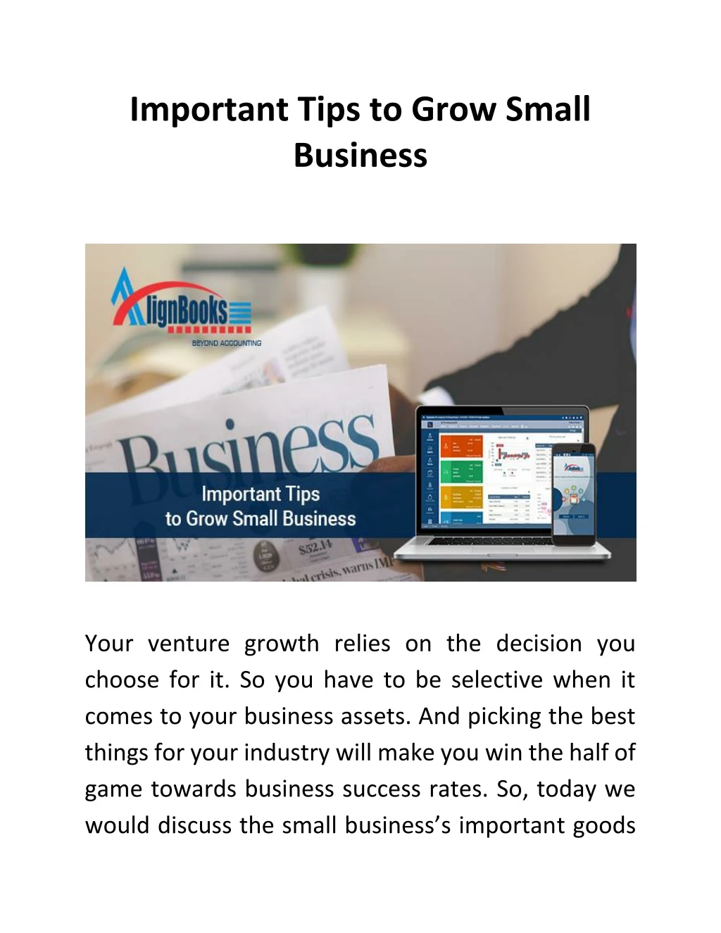 important tips to grow small business n.