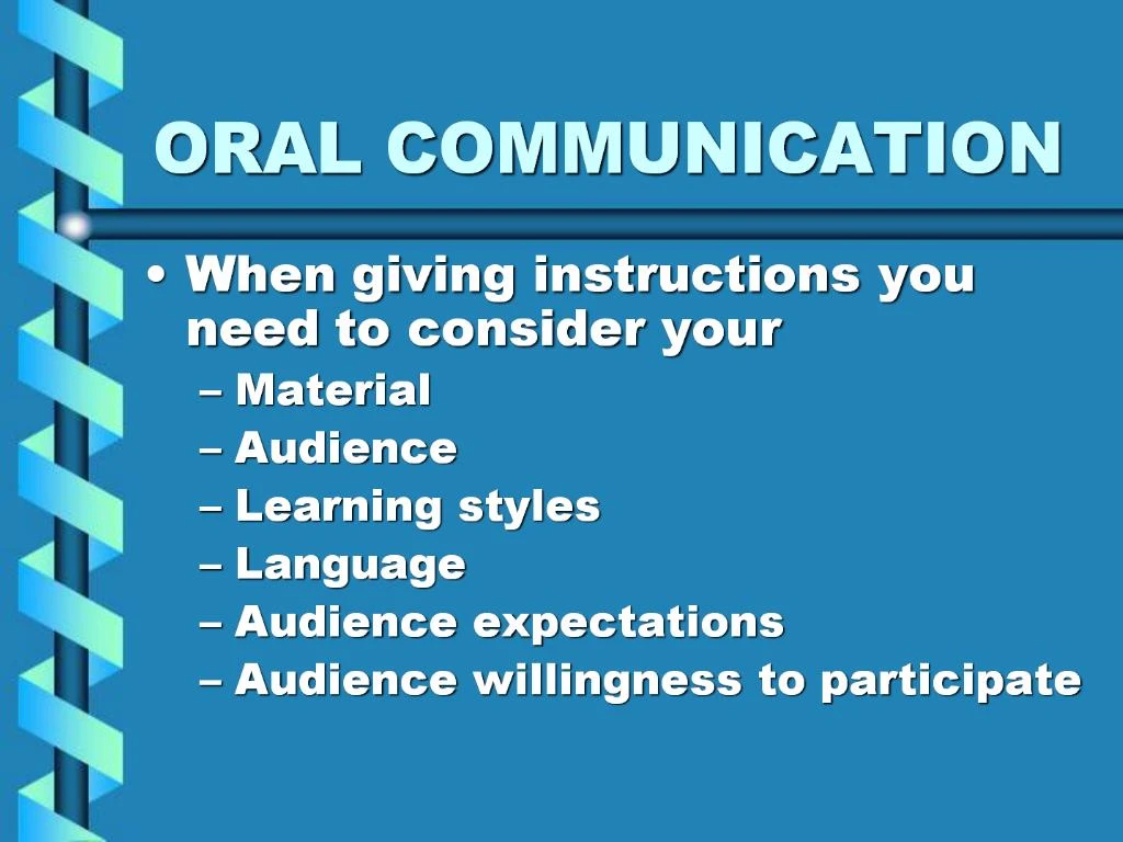 presentation in oral communication