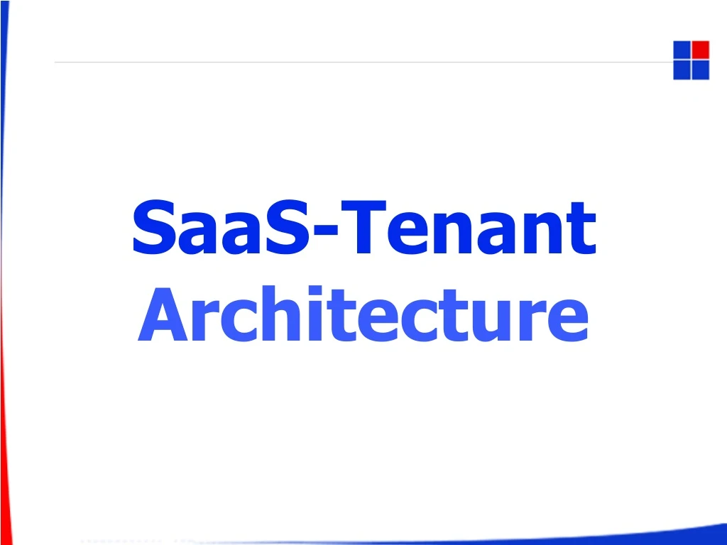 saas tenant architecture n.