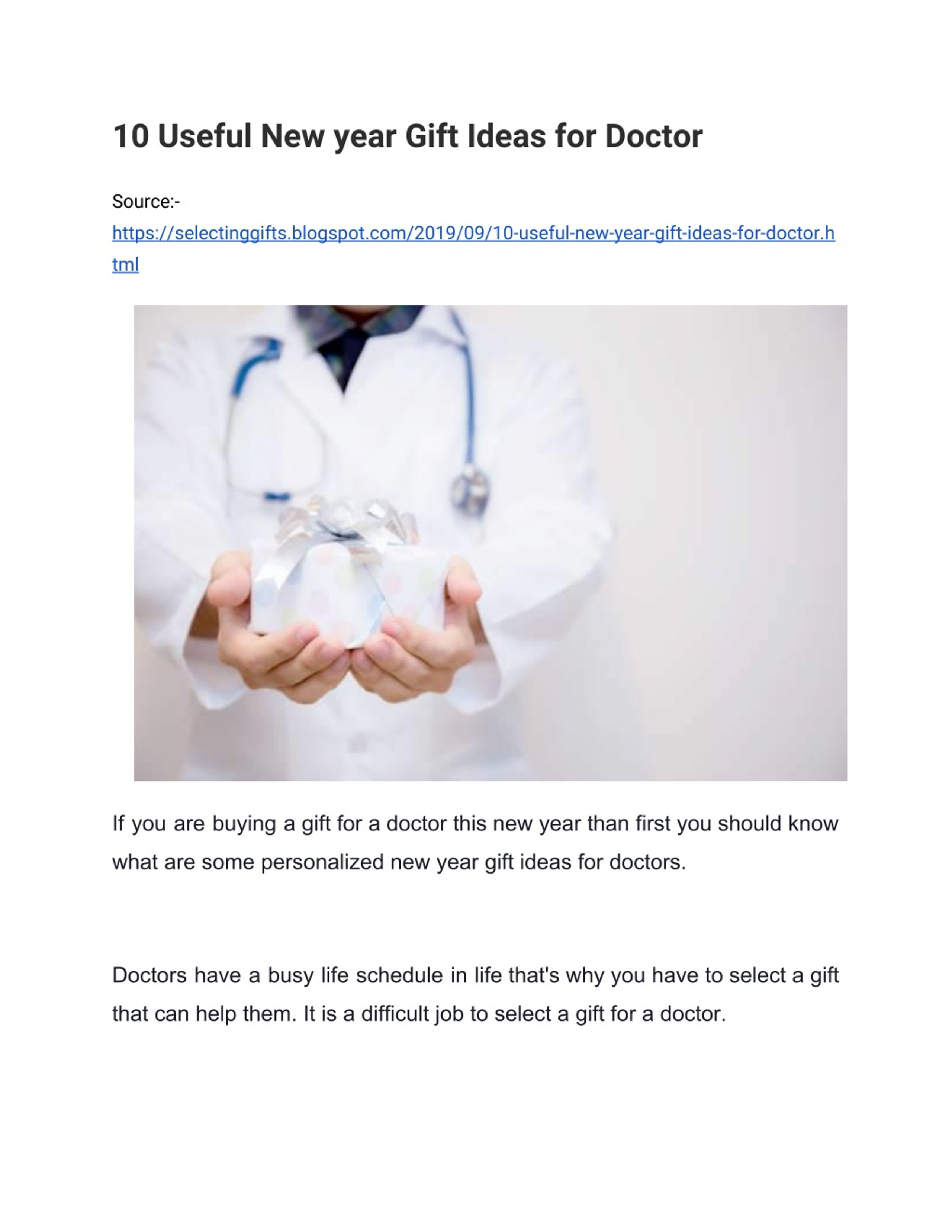 Best Gift ideas for doctors