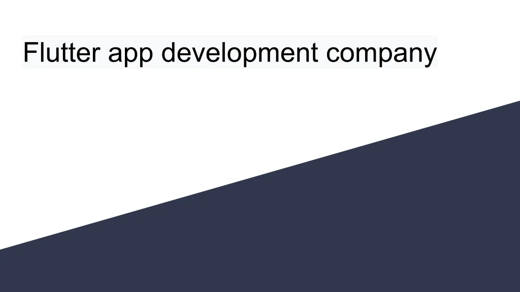 flutter app development company n.