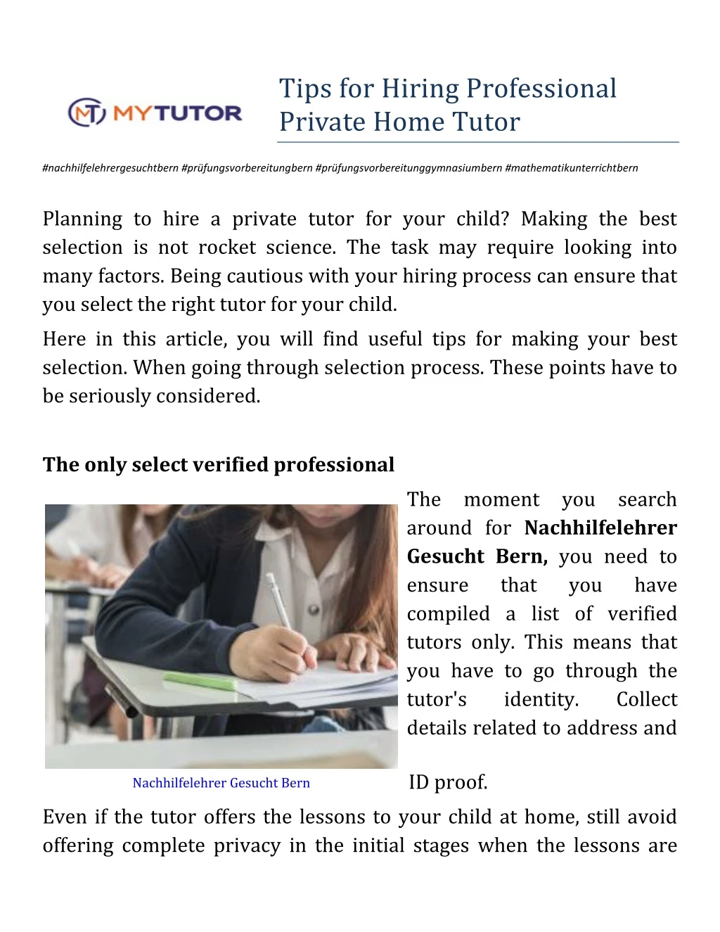 tips for hiring professional private home tutor n.