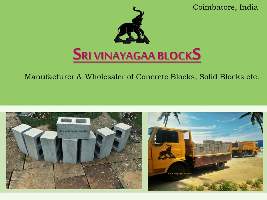 coimbatore india s ri vinayagaa block s manufacturer wholesaler of concrete blocks solid blocks etc n.