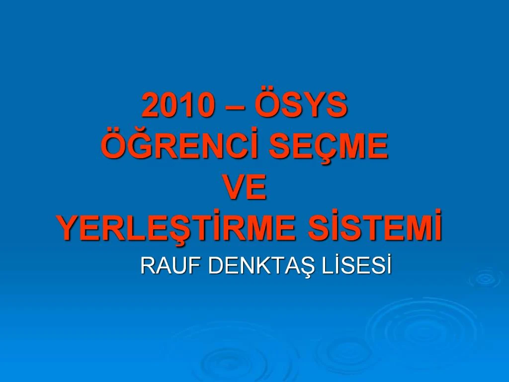 PPT - 2010 SYS GRENCI SE ME VE YERLESTIRME SISTEMI PowerPoint ...