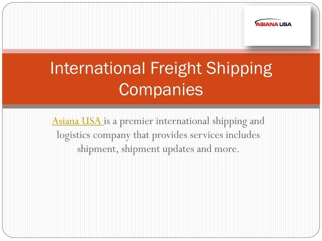 international freight shipping companies n.