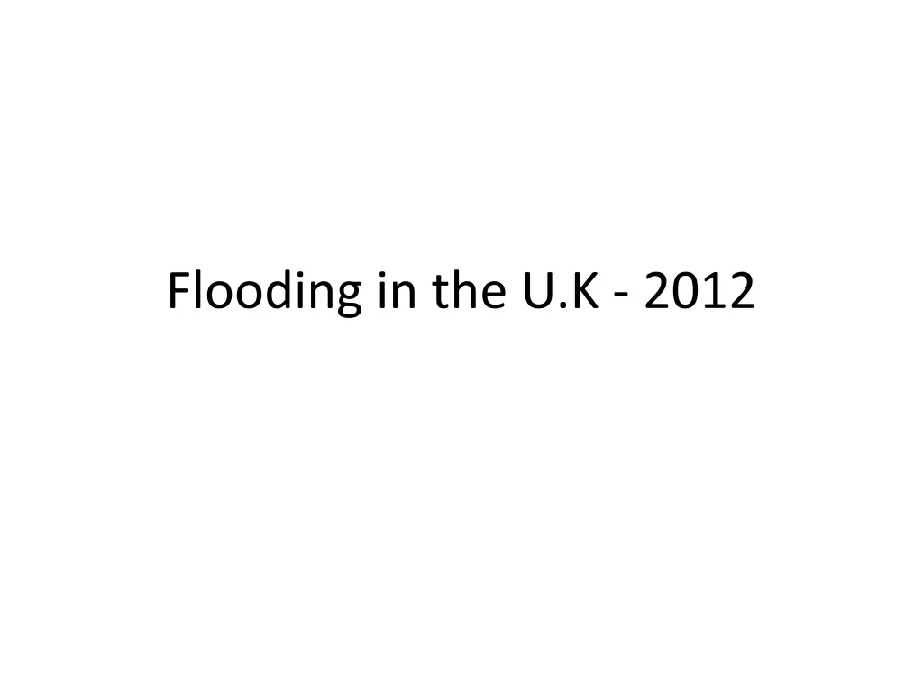 flooding in the u k 2012 n.