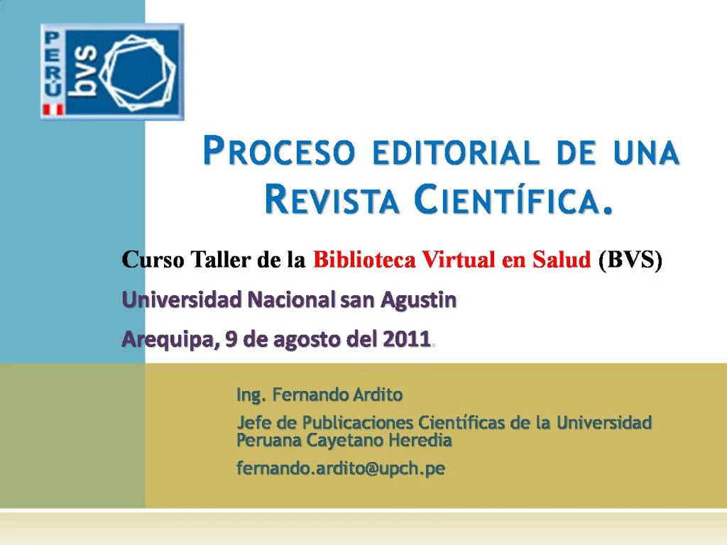 PPT - Proceso Editorial De Una Revista Cient Fica. PowerPoint ...