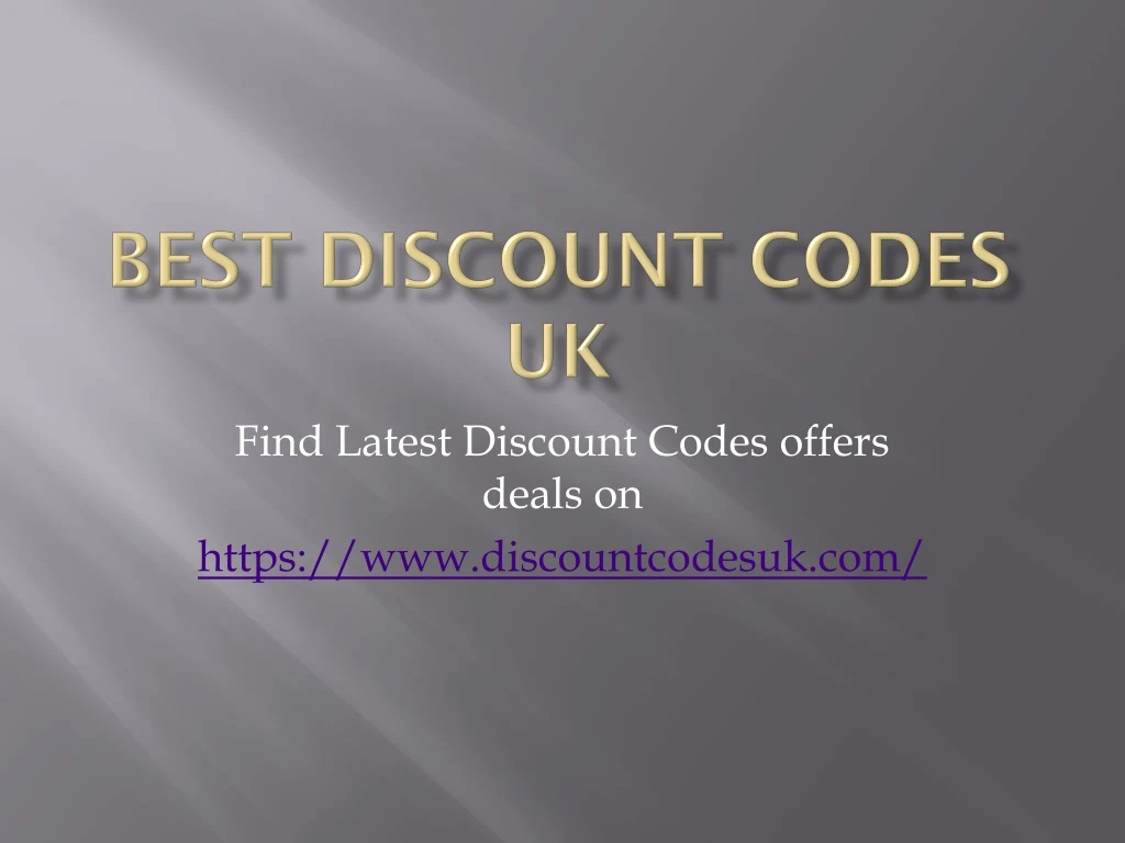 best discount codes uk n.