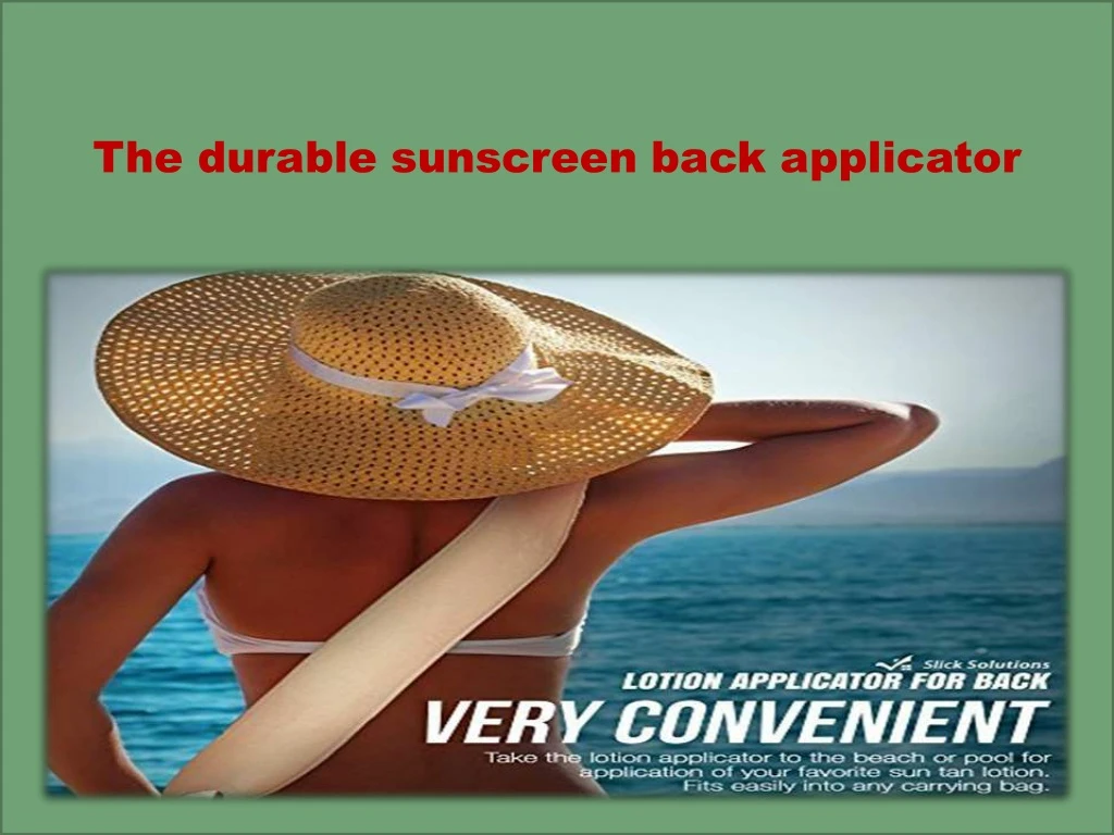 the durable sunscreen back applicator n.