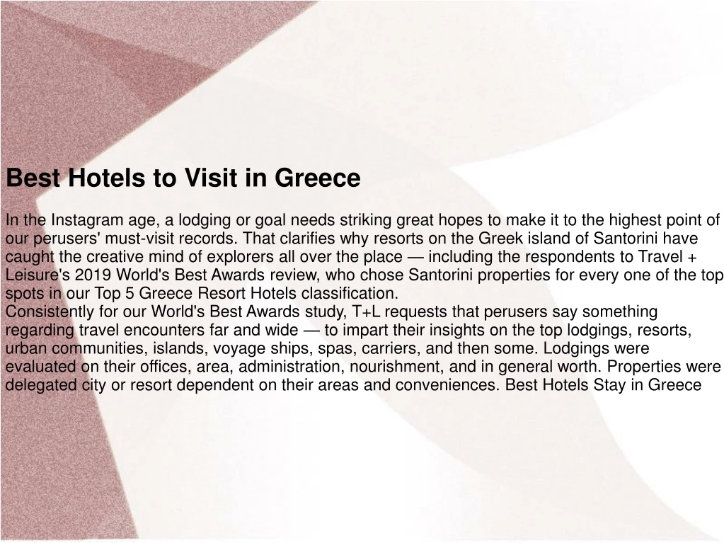 best hotels to visit in greece in the instagram n.