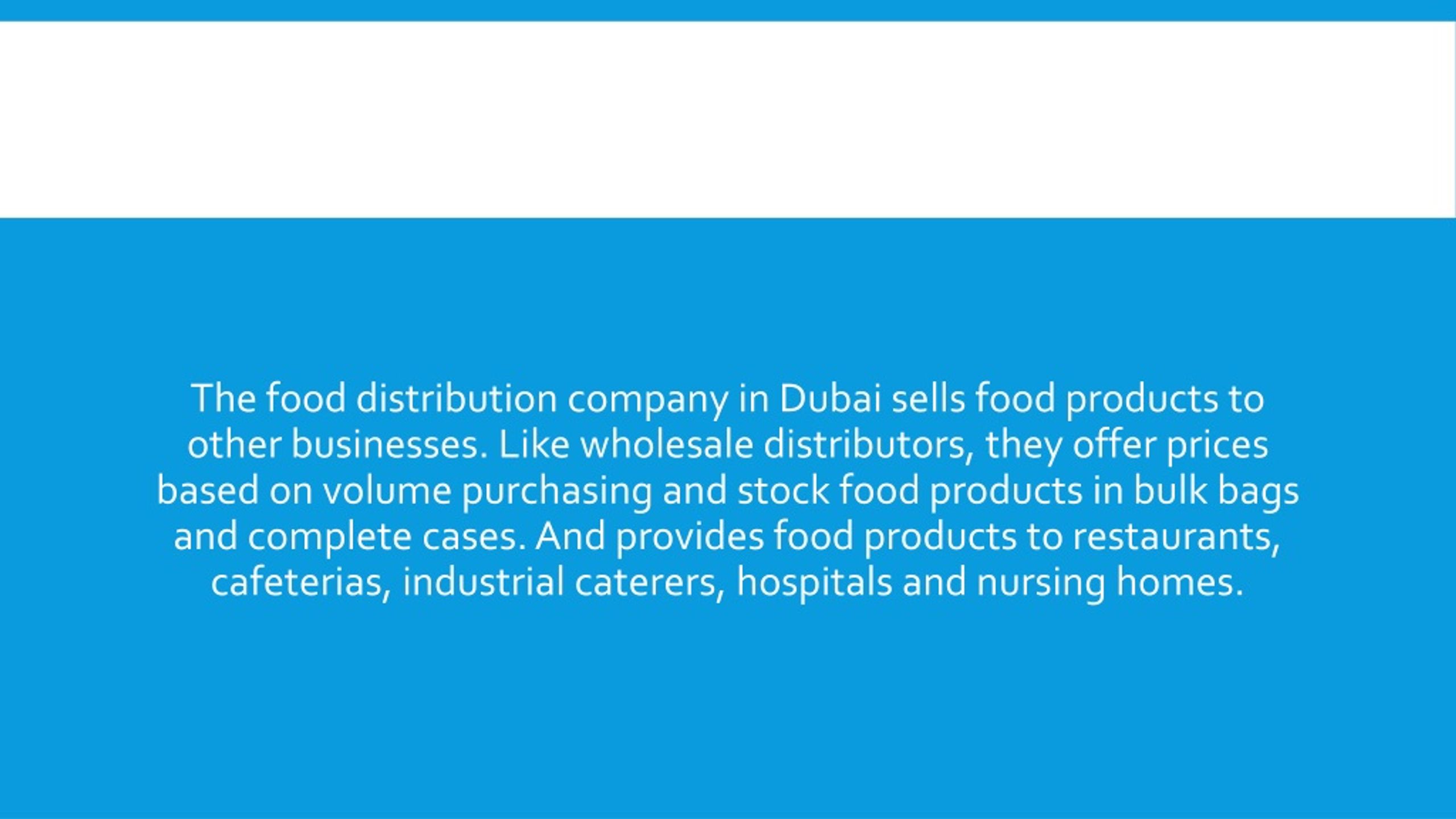 PPT Food Distribution Companies In UAE PowerPoint Presentation Free 