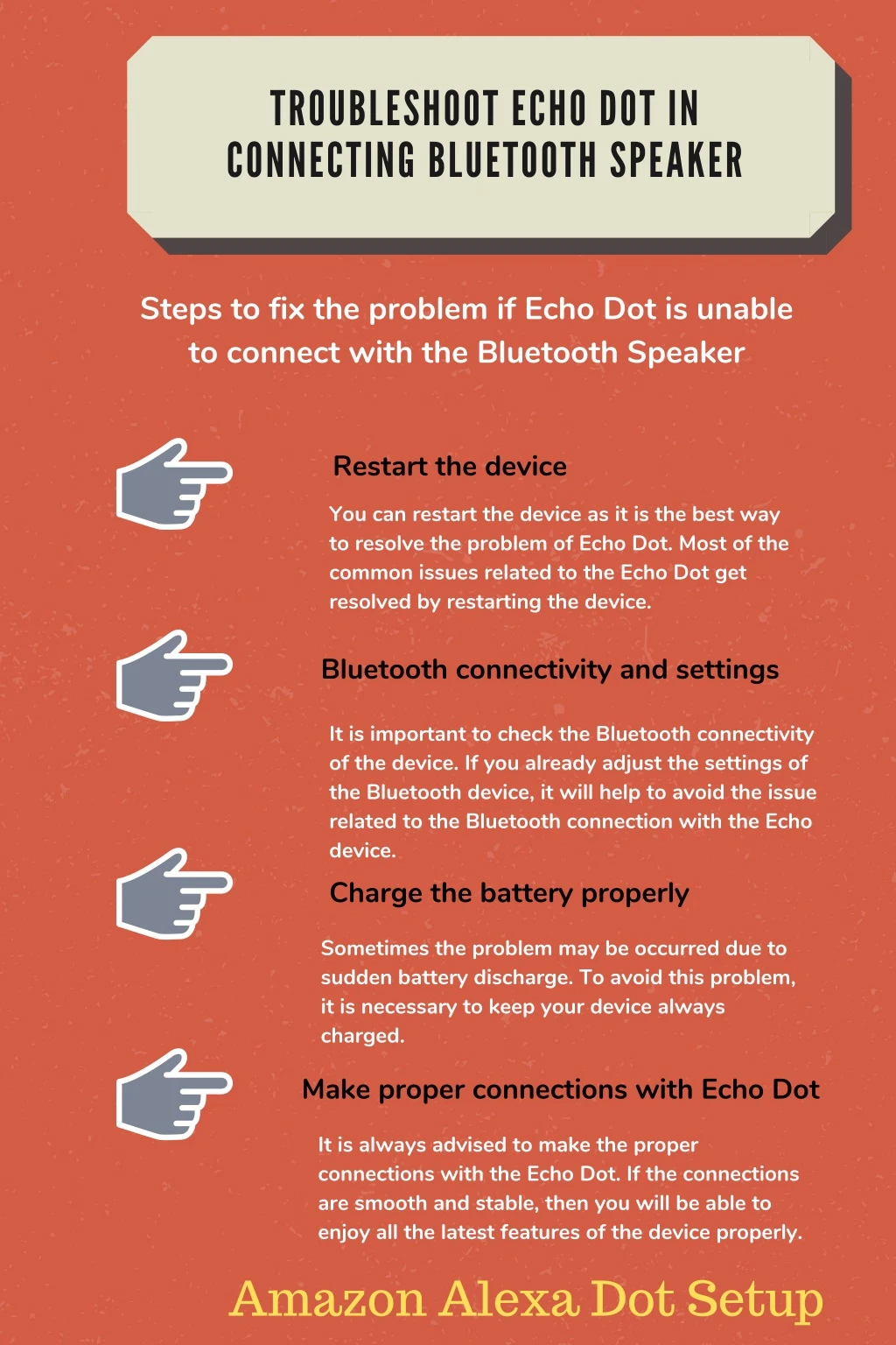 troubleshoot echo dot in connecting bluetooth n.