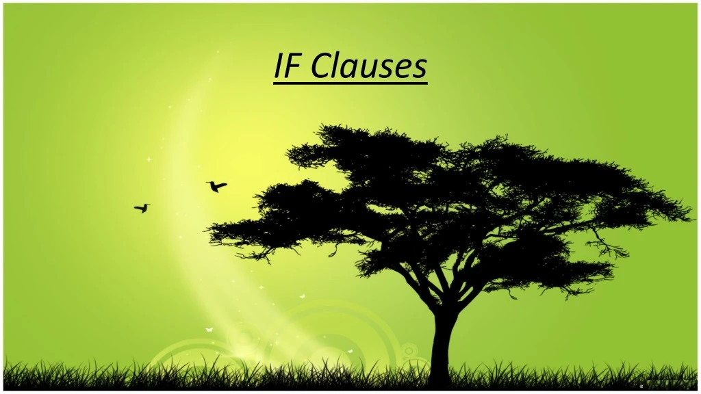 if clauses n.
