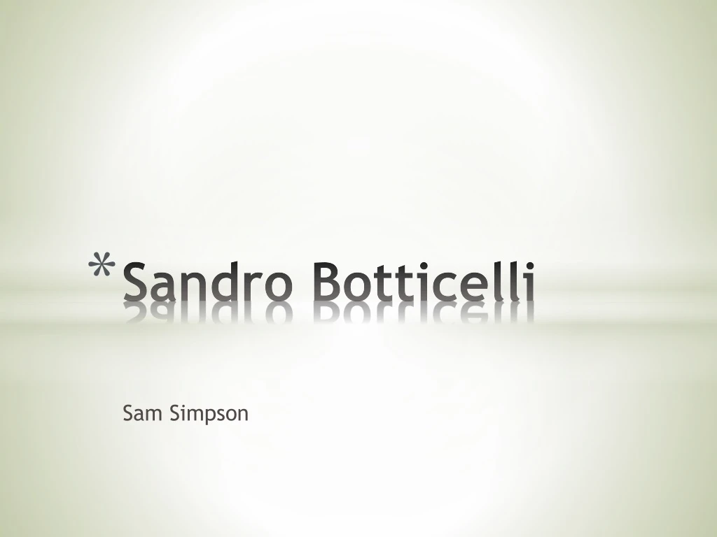 sandro botticelli n.