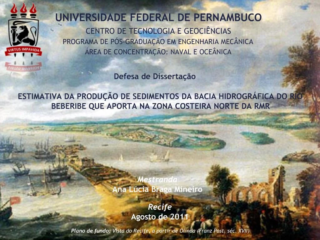 PPT - UNIVERSIDADE FEDERAL DE PERNAMBUCO CENTRO DE TECNOLOGIA E GEOCI ...