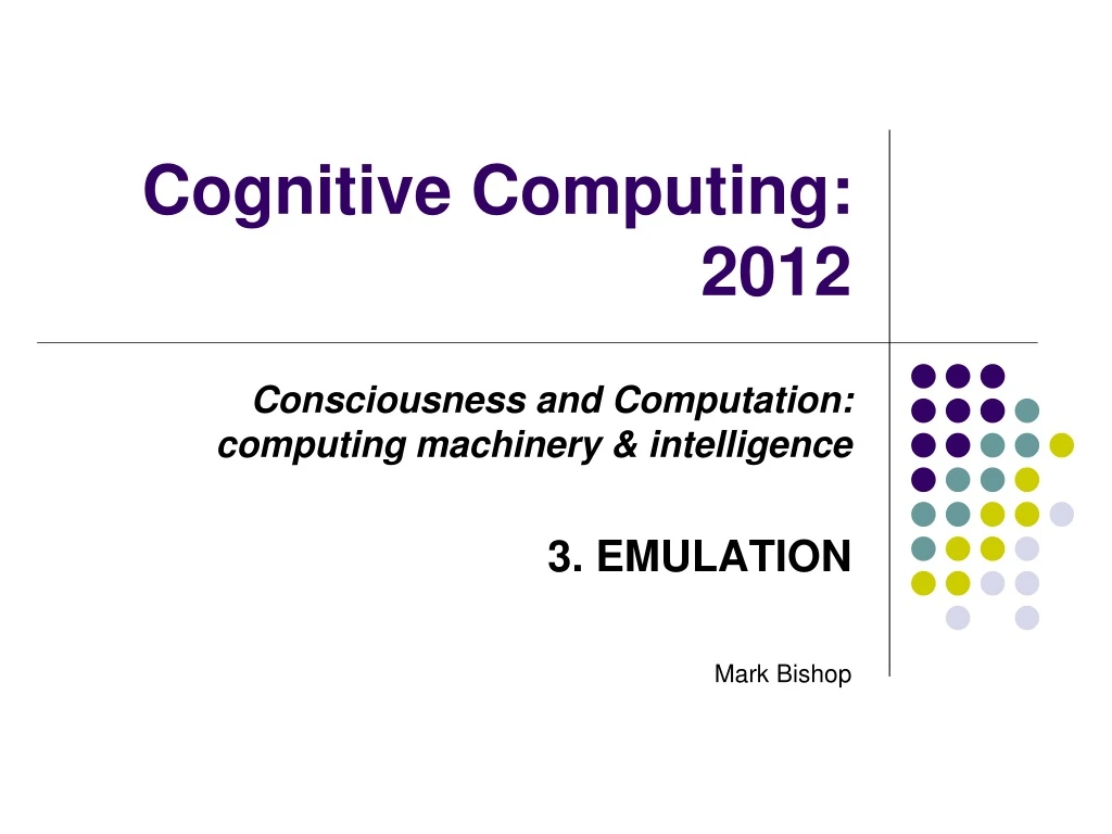 cognitive computing 2012 n.