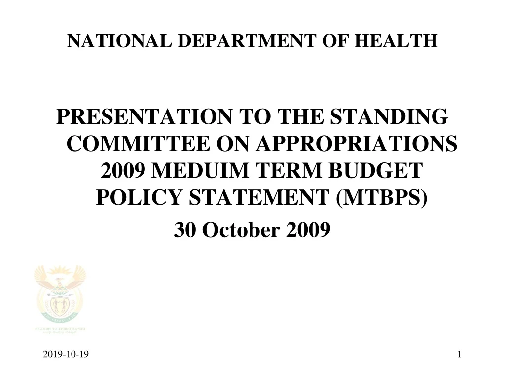 department of health presentation