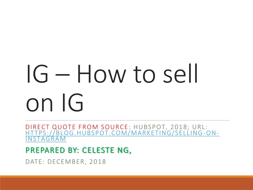 ig how to sell on ig n.