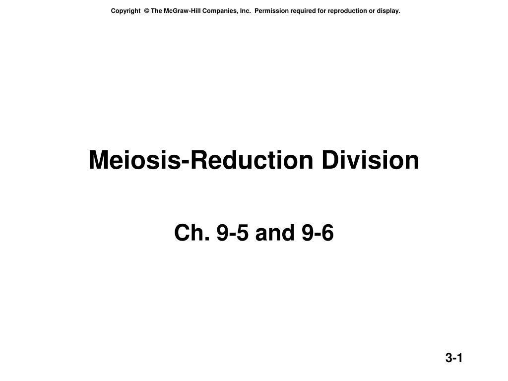 Reduction Division PowerPoint Presentation free download Biology Diagrams