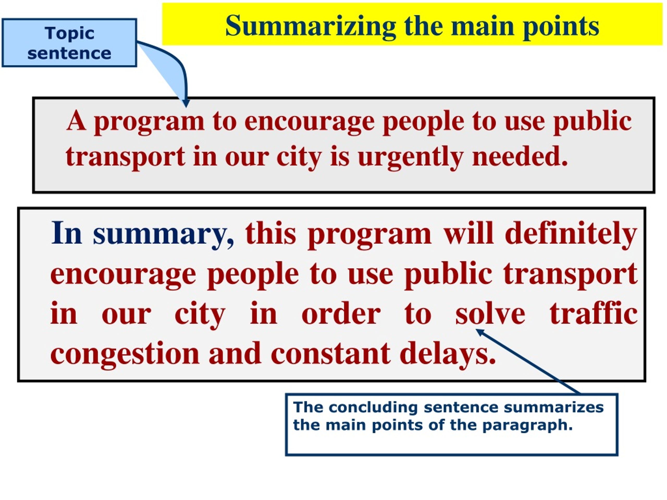 PPT The Concluding Sentence PowerPoint Presentation Free Download 