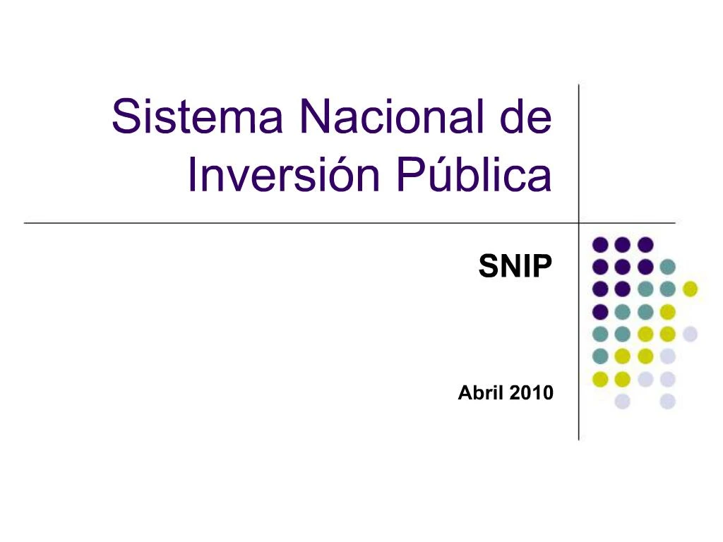 PPT - Sistema Nacional De Inversi N P Blica PowerPoint Presentation ...