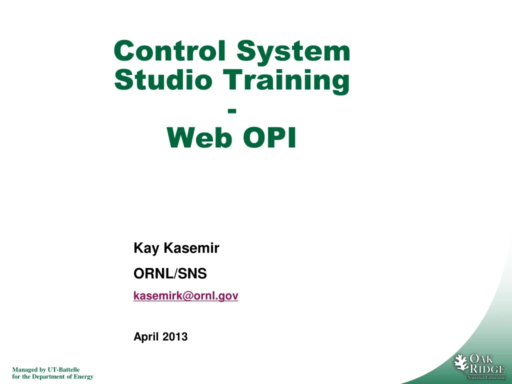 control system studio training web opi n.
