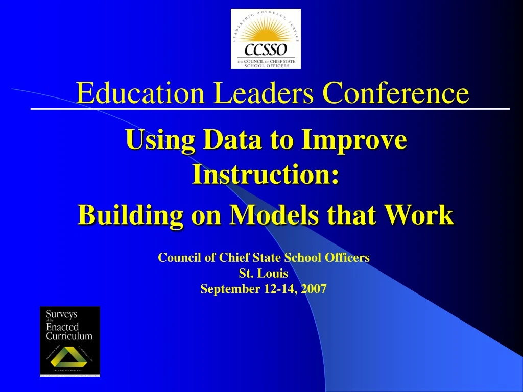 using data to improve instruction building on models that work n.