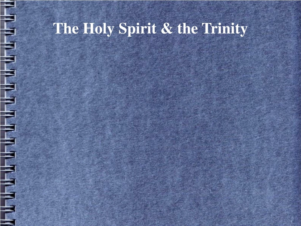 the holy spirit the trinity n.