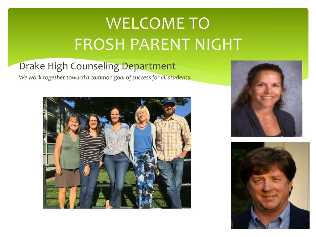 welcome to frosh parent night n.