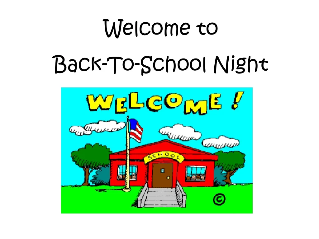 welcome to back to school night n.
